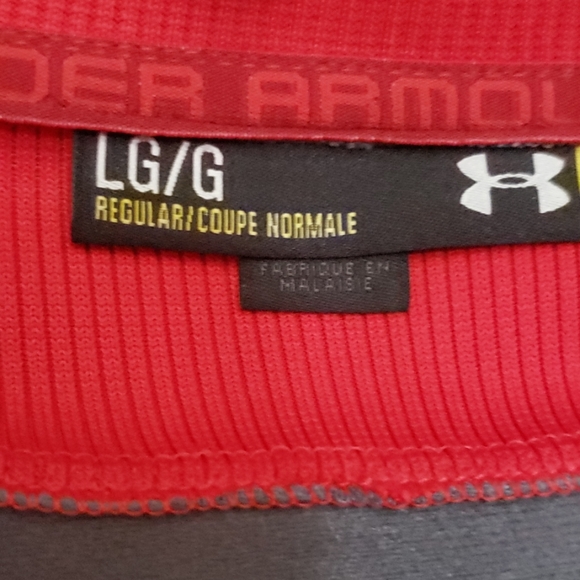 Under Armour NWTS Gray Red Sweat Jacket - Picture 4 of 7